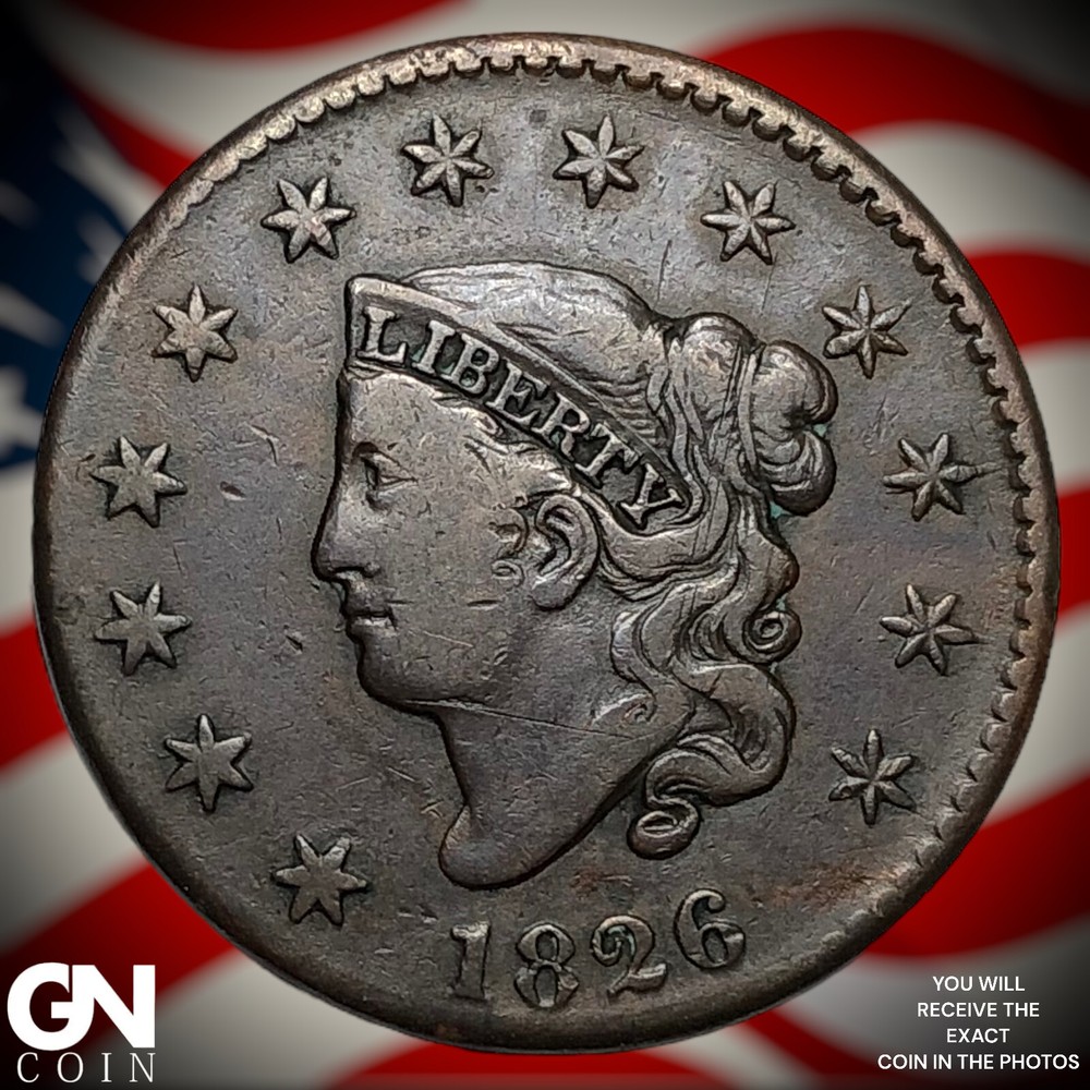 1826 Coronet Head Large Cent M9443