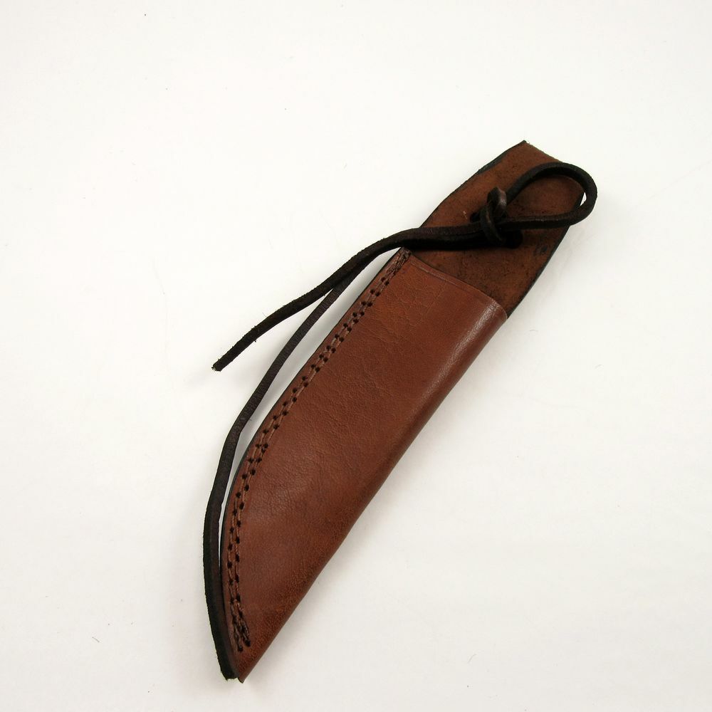 Knife Sheath Leather Belt Fixed-Blade Brown 10" - Fits Blade up to 5.5" x 1.25"