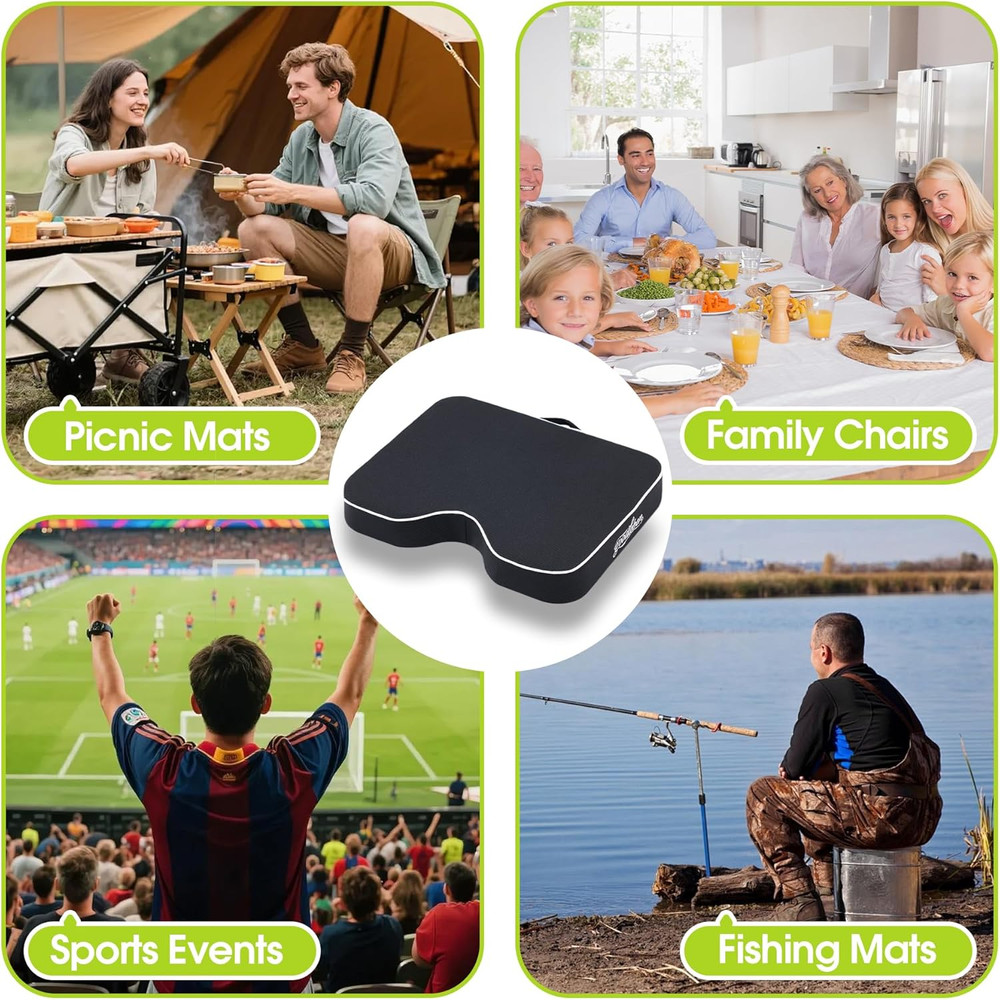 Stadium Cushion with Dual-Layer Foam (30D Support + 40D Memory), High Elasticity