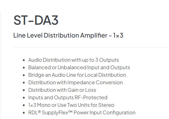 RDL STD10k, 2 x ST-DA3, Power supplies