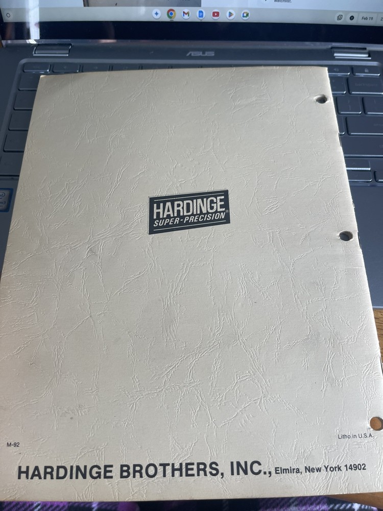 Hardinge Maintenance Manual for Automatic Threading Unit on Hardinge AHC