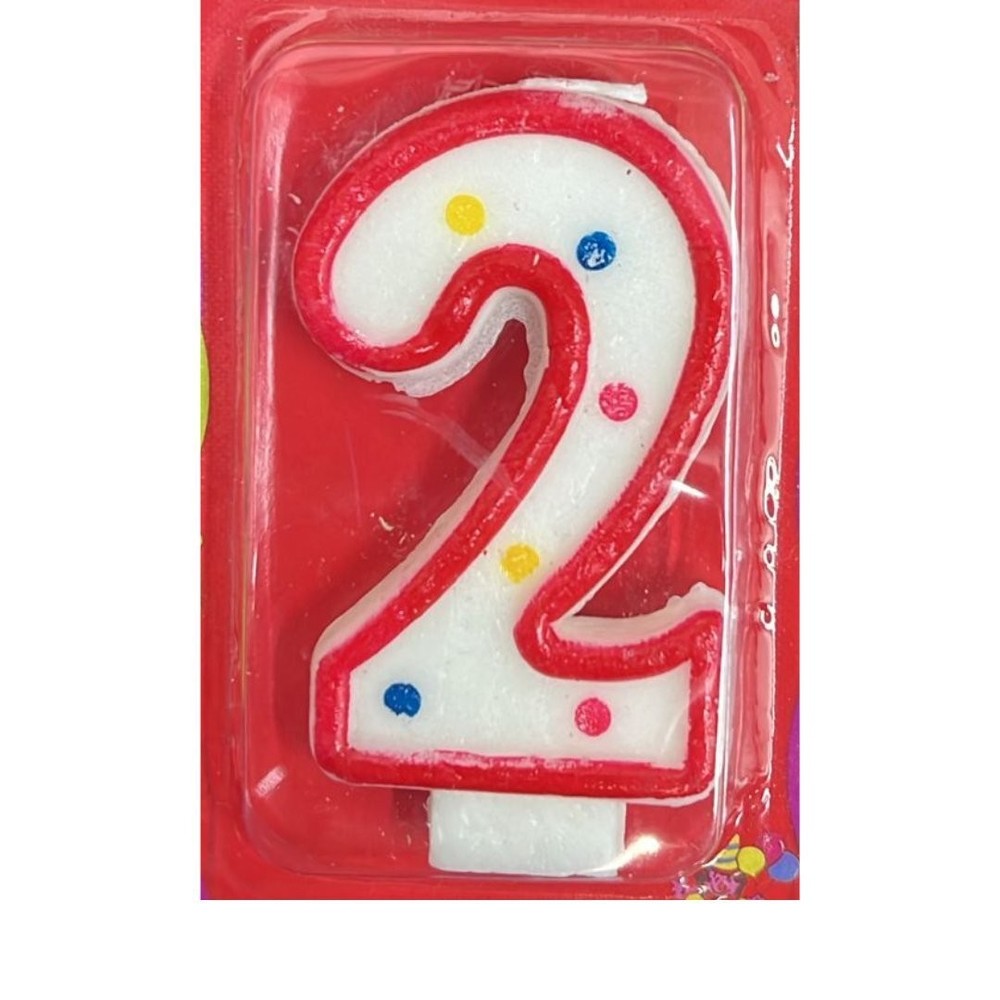 Birthday Number-2 Cake Candle: 2 Pack