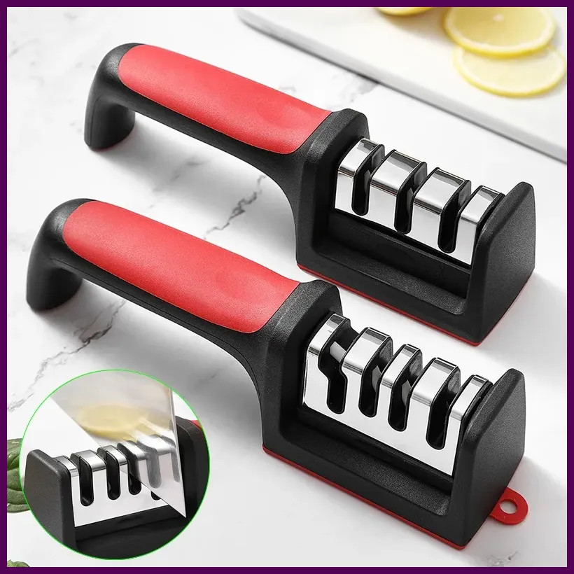 3/4 Segment Knife Sharpener Kitchen Multifunctional Handheld Fast Sharpening.