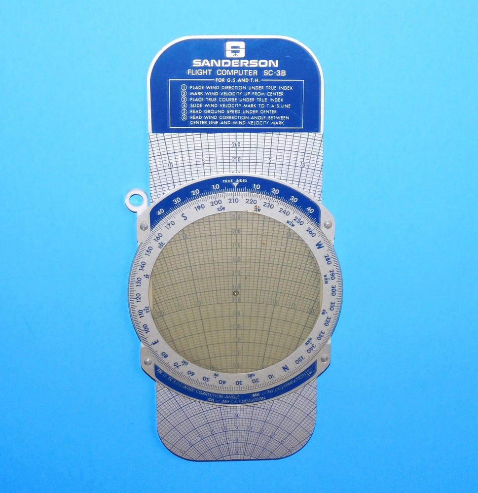 SANDERSON FLIGHT COMPUTER SC-3B METAL FLIGHT COMPUTER