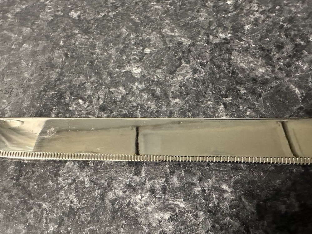 Vtg Cake Knife Crystal Diamond Cut Handle