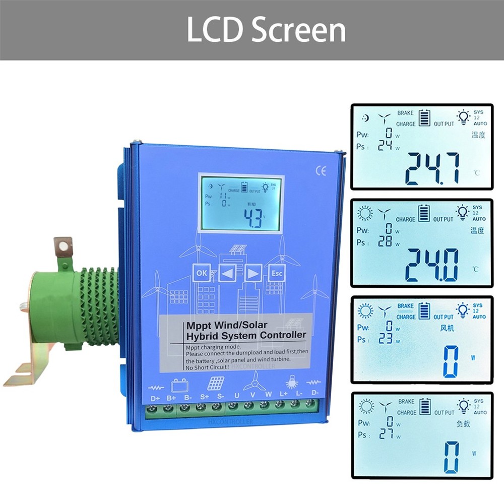 Bluetooth Smart Power Controller Solar & Wind Generator Transfer Switch 12V/24V