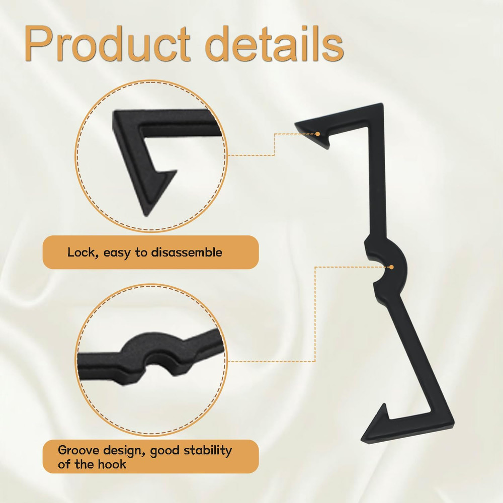 100PCS Pegboard Clips Pegboard Hook Locks Black Plastic Peg Board Locks Peg B...