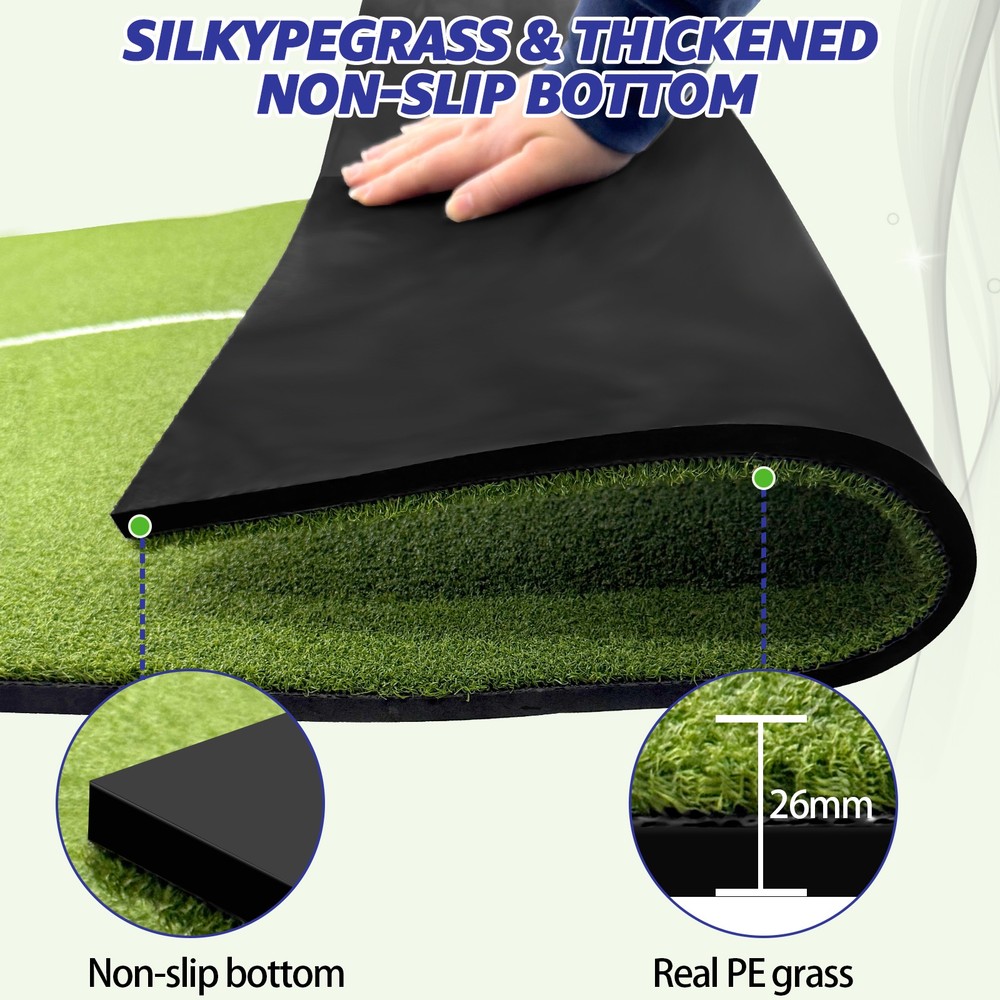 Golf Practice Hitting Mat Premium Turf , 5 x 4 FT 26mm