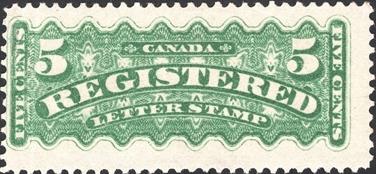 CANADA, 1875. Regsitration F2, Mint