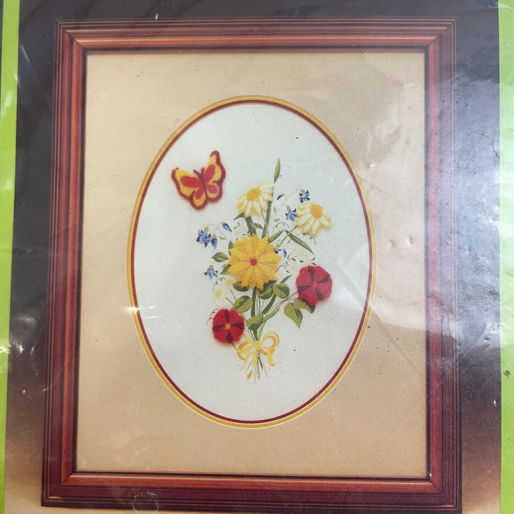 Creative Expression Sweet Springtime Flower Floral Punch Needle Kit Butterfly
