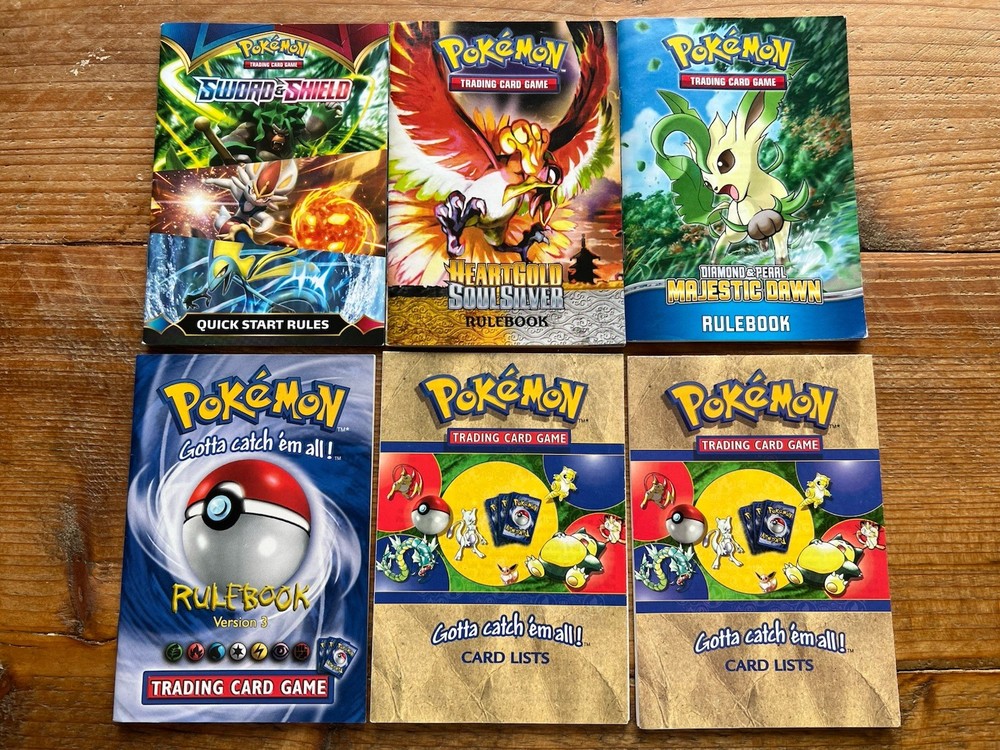 Pokemon TCG Rulebooks, Card Lists Bundle
