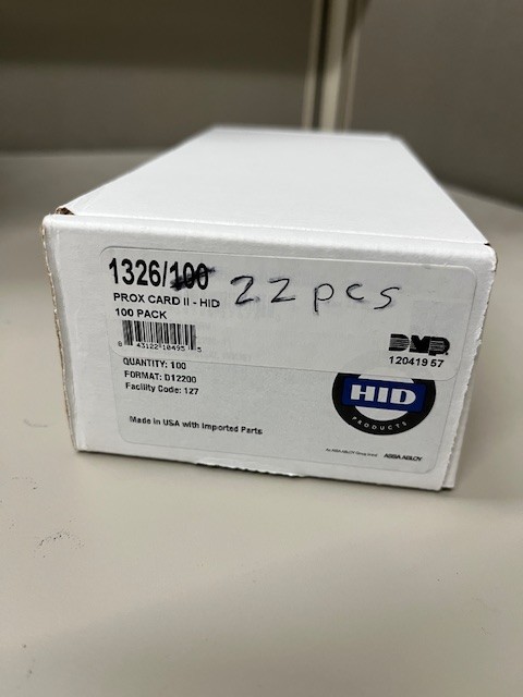 HID Proximity Access Card - Format D12200 - Unused