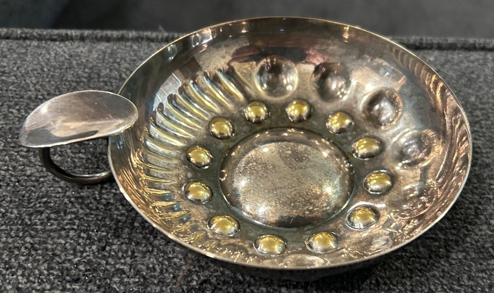 vintage deUberti Italian silver plated tastevin