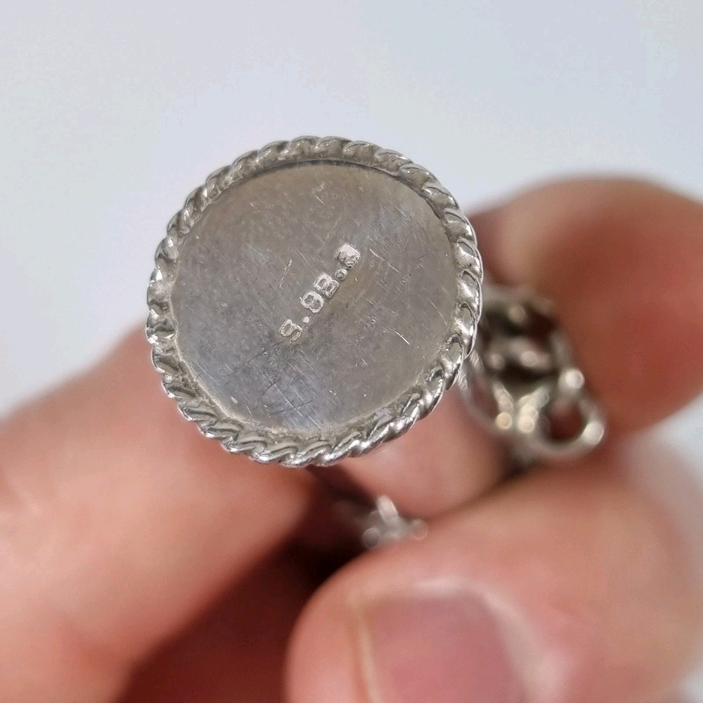 Solid Silver Miniature Golf Bag Key Ring Stamped 925