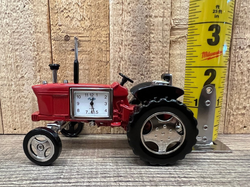 Tractor Metal Desk Clock 4" x 2.5"