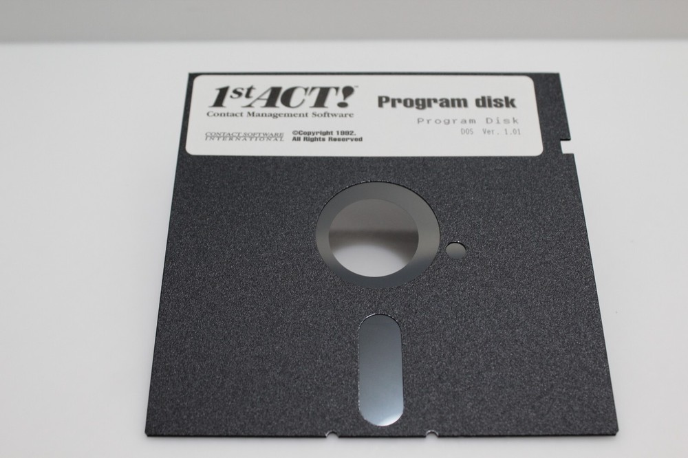 1st Act! Contact Management Software - Program Disk - 5 1/4" Floppy Disk, 1992