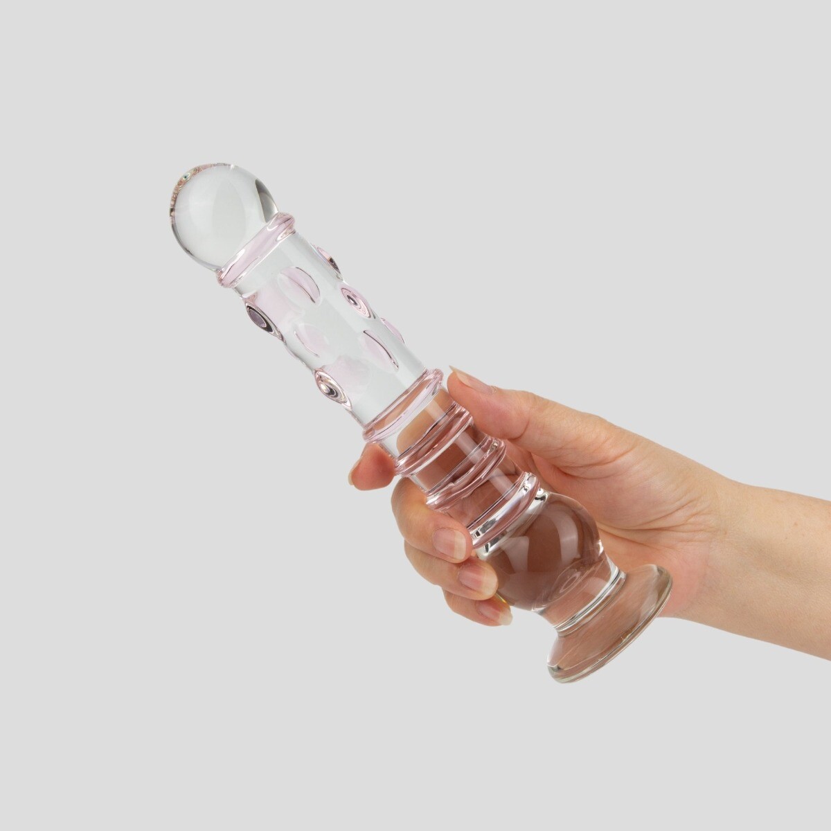 8.5" Large Glass G-spot Anal Dildo Dong Butt Plug Massager Probe Sex Toys