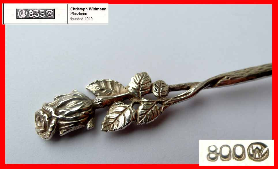 Rare Serving Spoon/ Cream Spoon/ Spoon, Ch. Widmann, 800 Silver E426