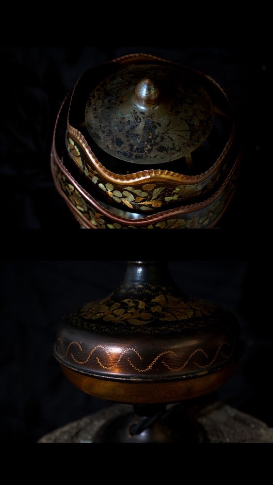 Vintage Copper Etched Turkish Lamp