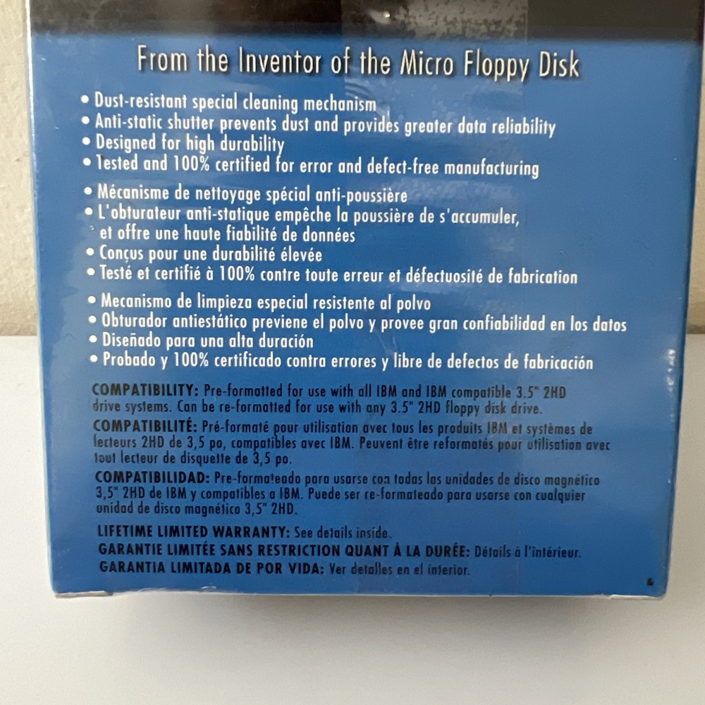 SONY Micro 3.5" Floppy Disc Double Sided IBM Formatted MFD-2HD 10 Pack NEW