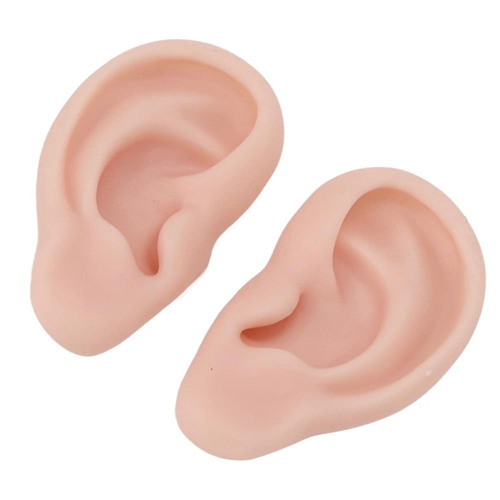 Silicone Ear Model 1 Pair Soft Model, Human Flexible Fake Ear...