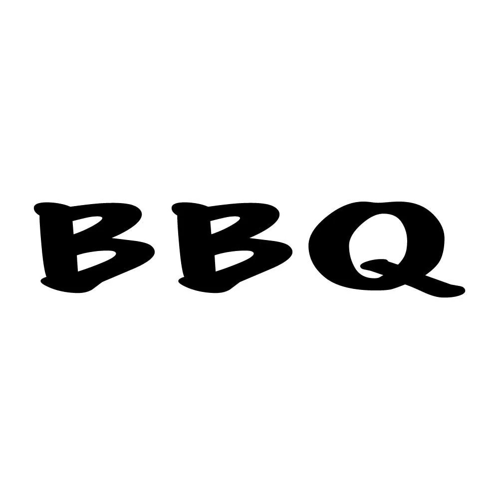 BBQ Barbeque Decal Sticker Black Die Cut Vinyl