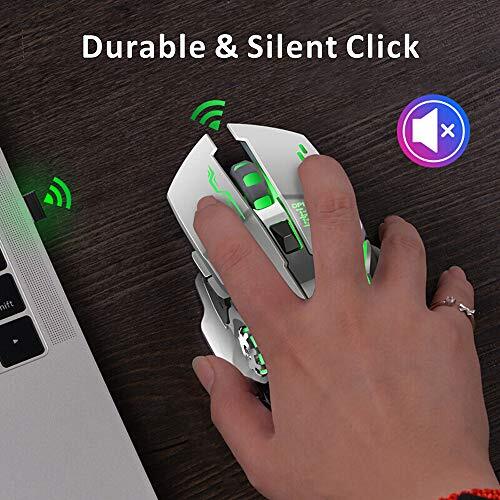Q85 Rechargeable Wireless Gaming Mouse 2.4G LED Optical Silent Wireless Compu...
