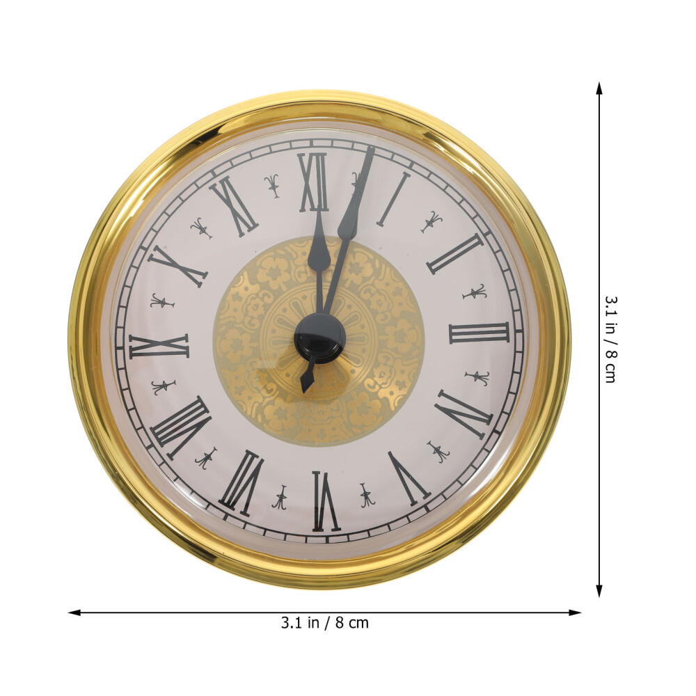 Miniature Clock Mechanism Replacement Insert with Movement Face