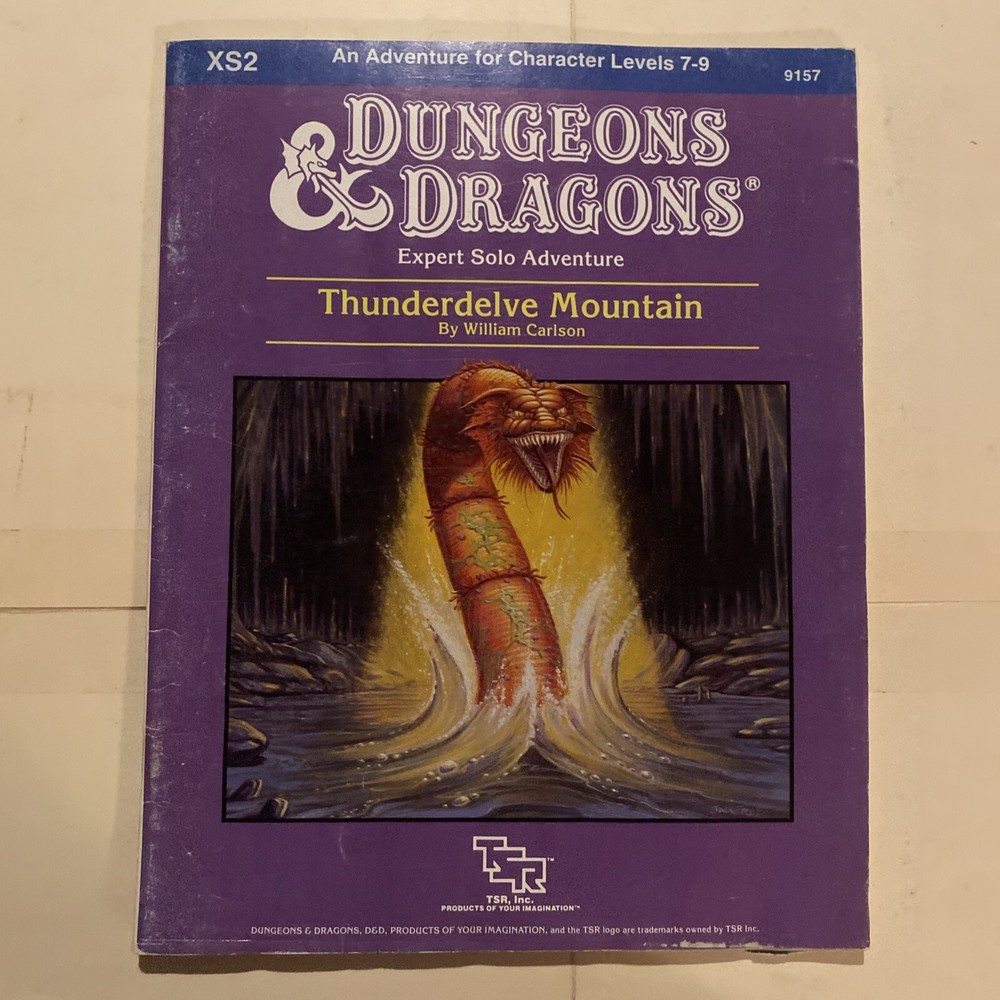 XS2 THUNDERDELVE MOUNTAIN DUNGEONS & DRAGONS TSR 9157 MODULE