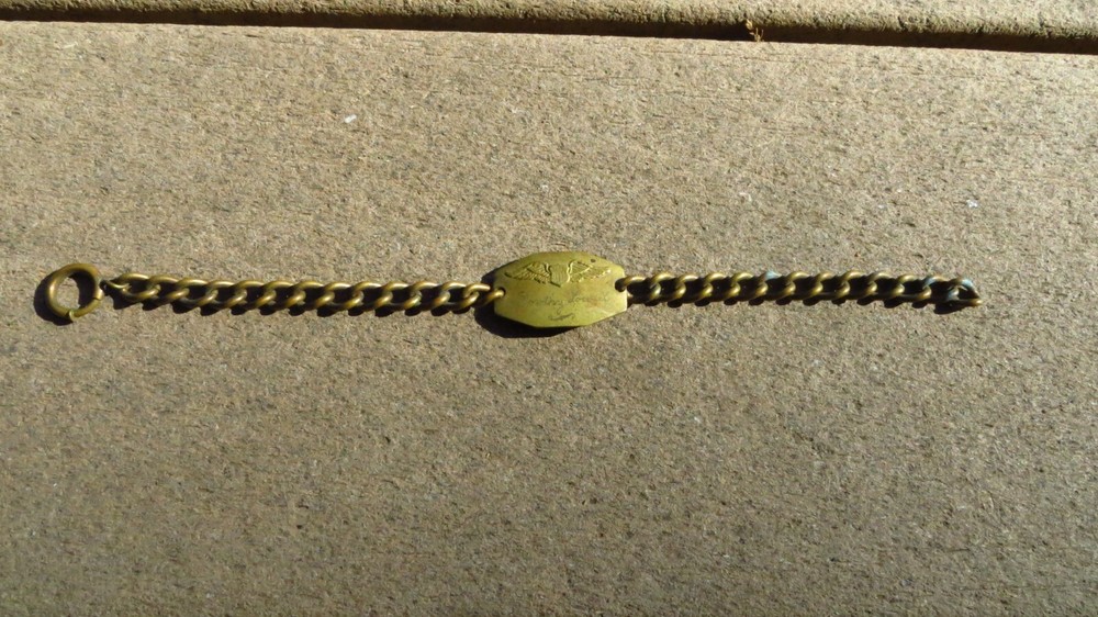 WW2 US Army Military Homefront Sweetheart Bracelet Pilot