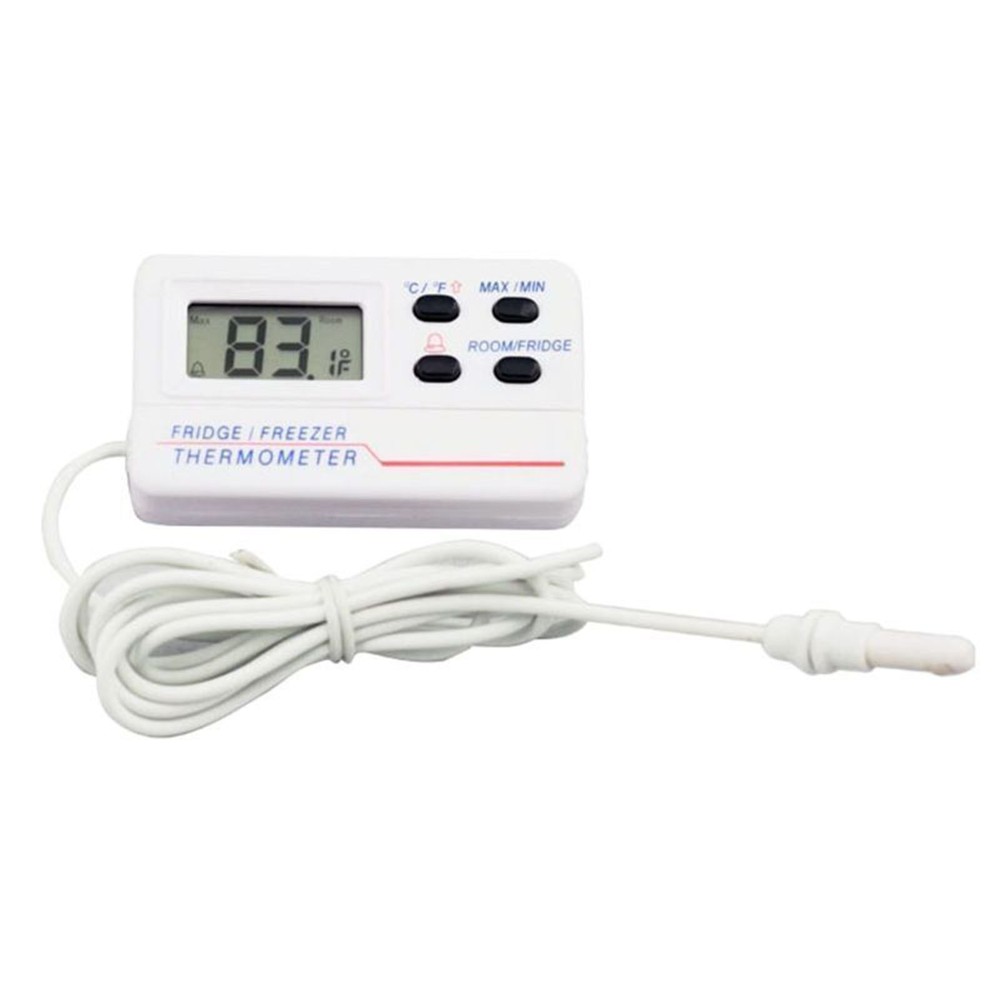 Temperature Sensor Alarm for Fridges Digital Display Waterproof Material
