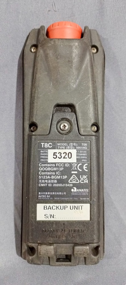 Autec Industrial Crane Remote Transmitter T8C Model T08