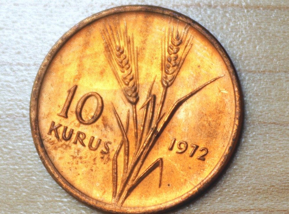 1972 Turkey 10 Kurus Unc.