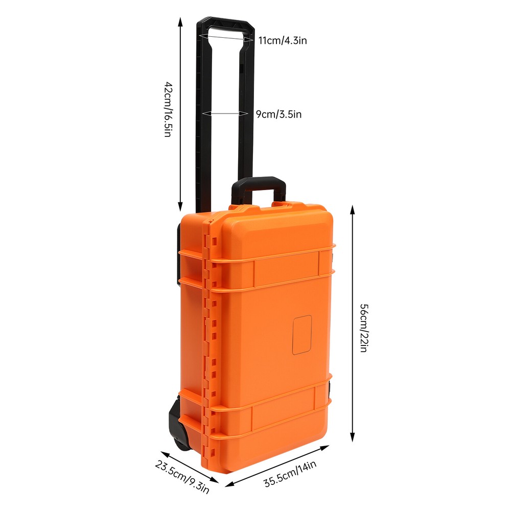 22" Multi-Purpose Camera Box Storage Protect Roller Hard Carry Case Waterproof