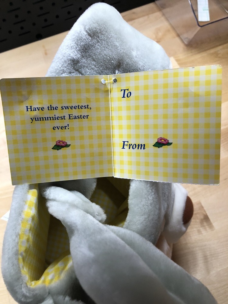 Disney Store Thumper Rabbit Easter Basket Bunny Plush W/ Easter Grass