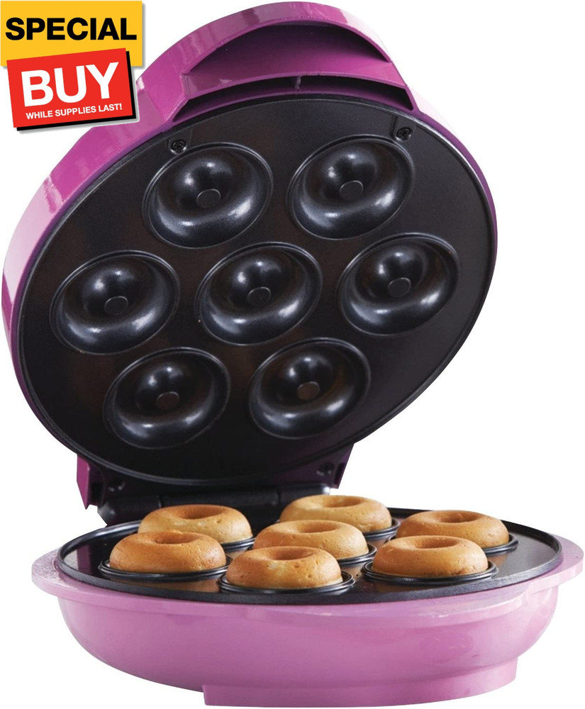 TS-250 Mini Donut Maker Machine, Non-Stick, Pink
