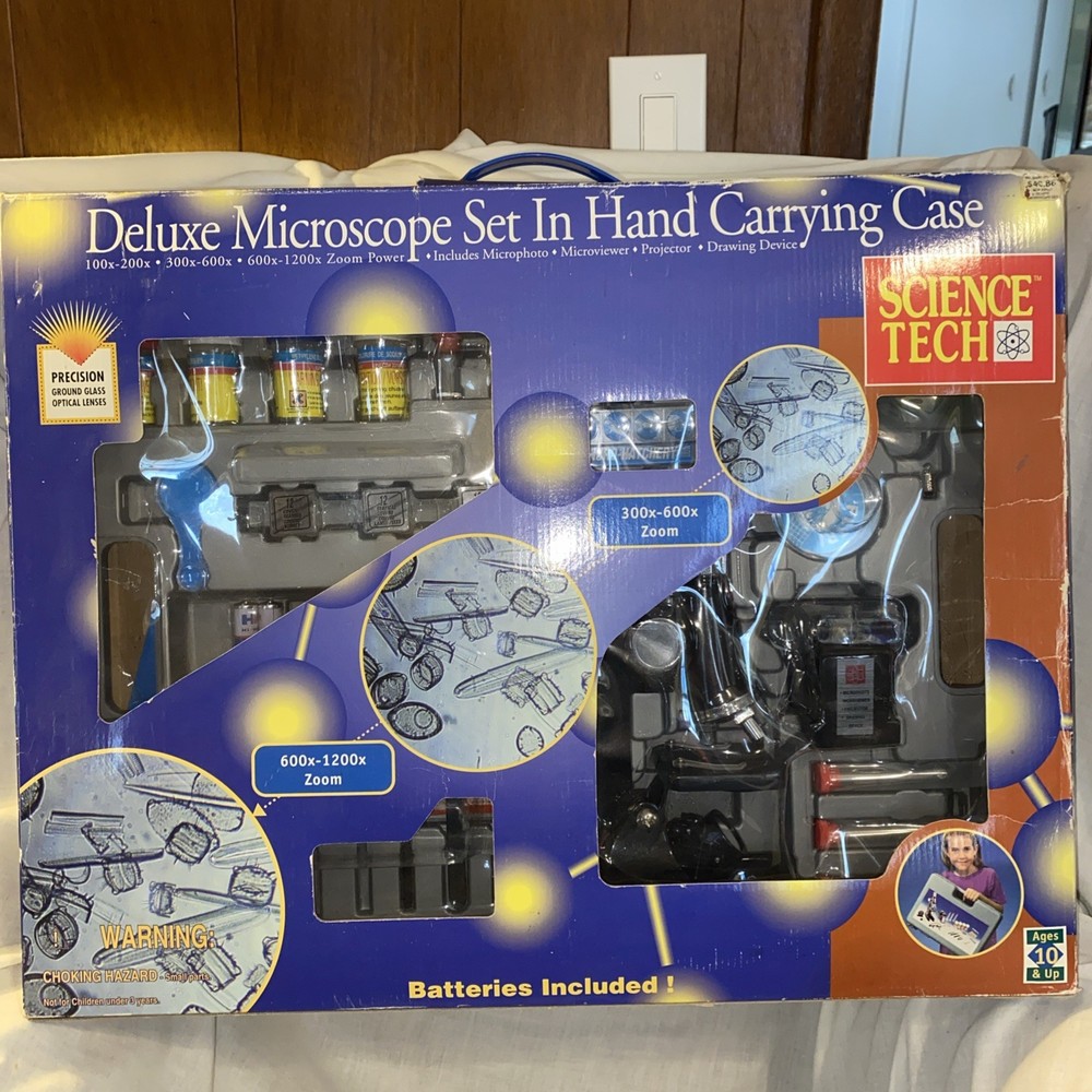 Science tech deluxe microscope 78 Pc Set Inbox Never Opened