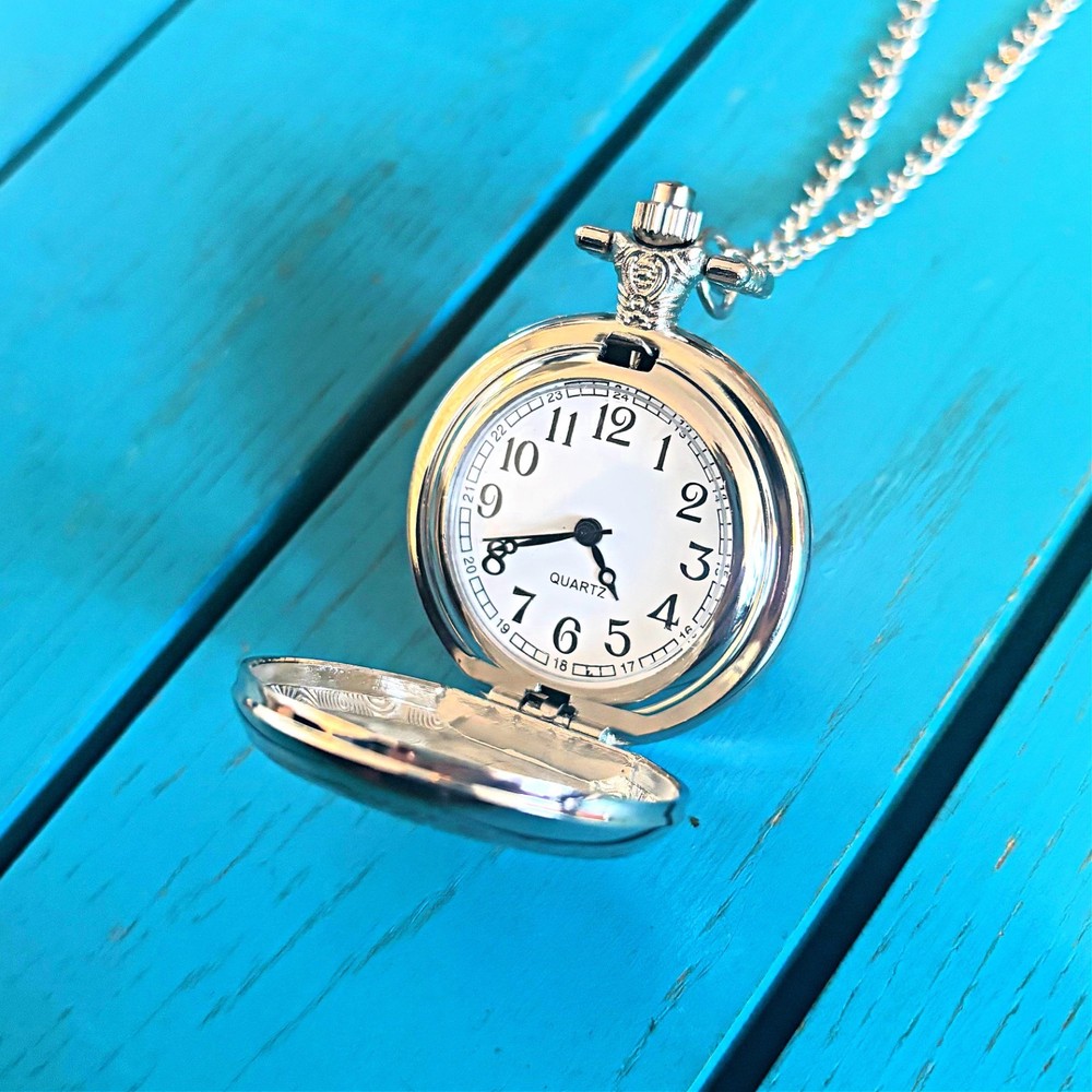 Personalised Proposal Coordinates Pocket Watch Engagement Location Gift