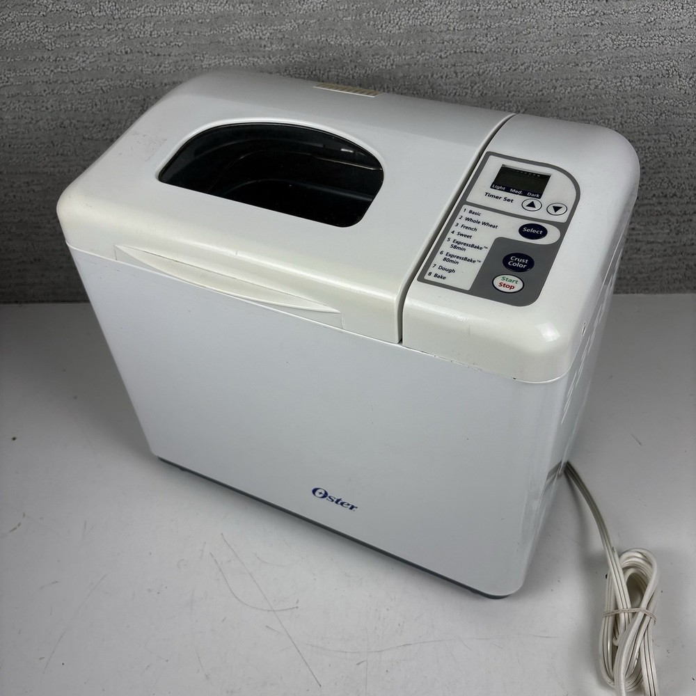 Oster Bread Maker Machine Model 5834 Automatic Dough Bake White Tested