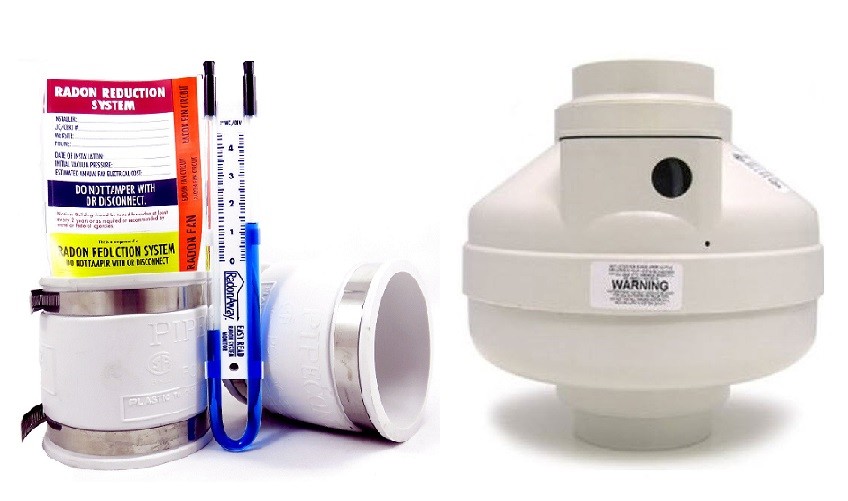 Fantech Rn2 Radon Fan & Install Kit with Dynameter