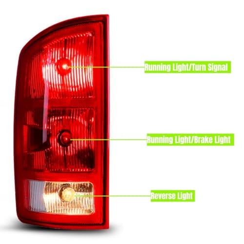 Tail Light Compatible With 2002 2003 2004 2005 2006 Dodge Ram 1500 Driver-Side