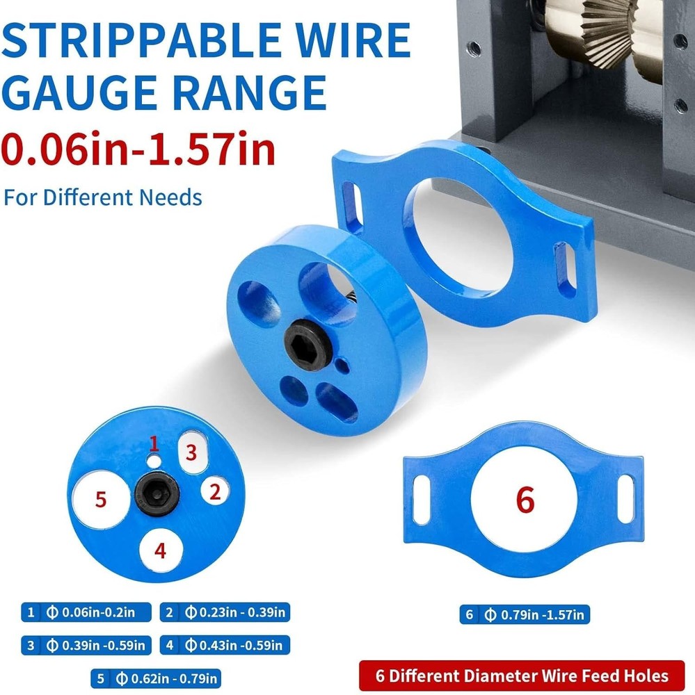 Reliable Wire Stripping Machine for Multiple Wire Types - Hand Crank & Drill