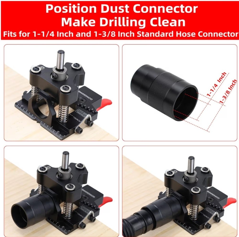 3-Axis Concealed Hinge Jig Ultra with Extra Hinge Screw Hole Guide and Quick Cla