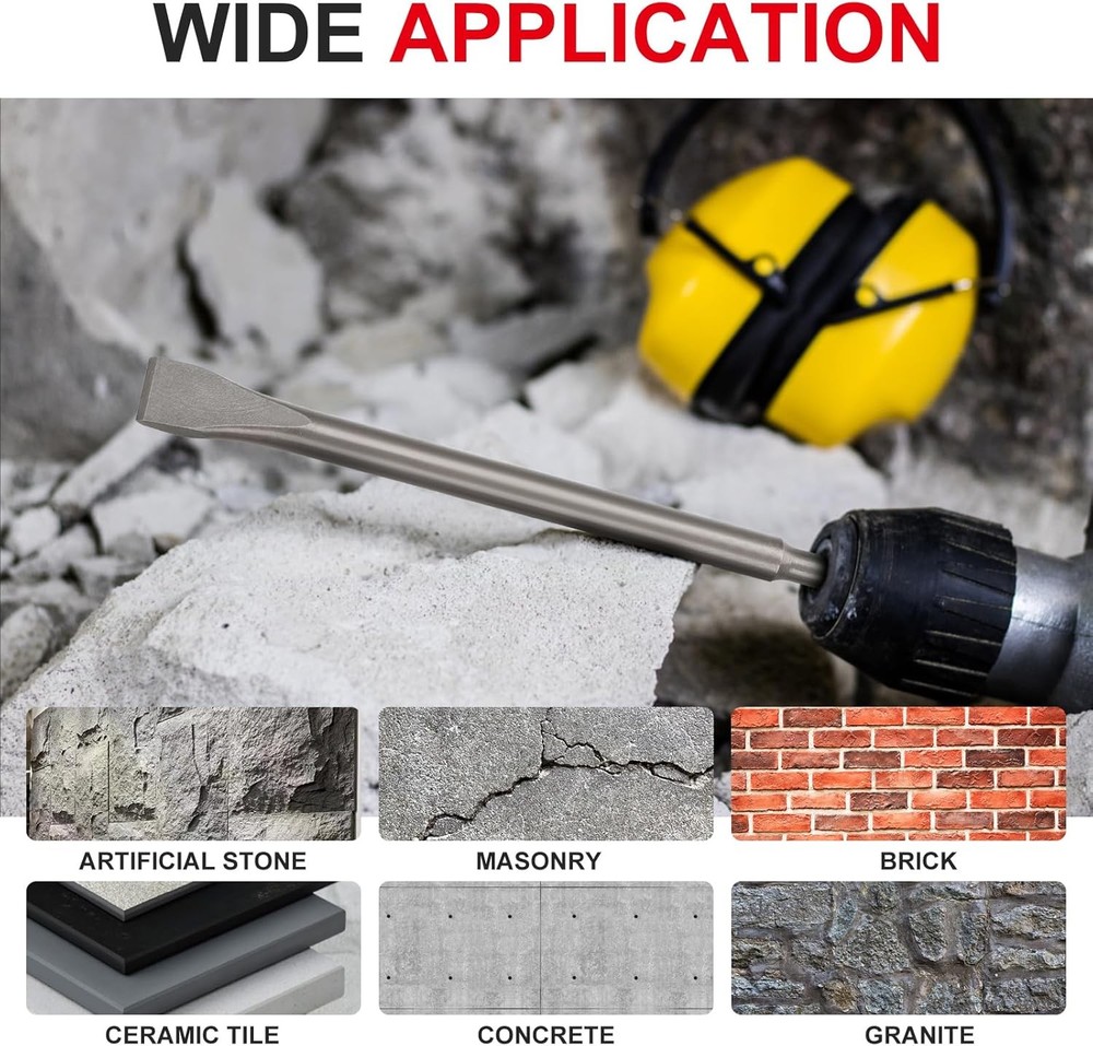 SDS-Plus Chisel Set for Rotary Hammer Drills, 3PC Masonry 3PCS