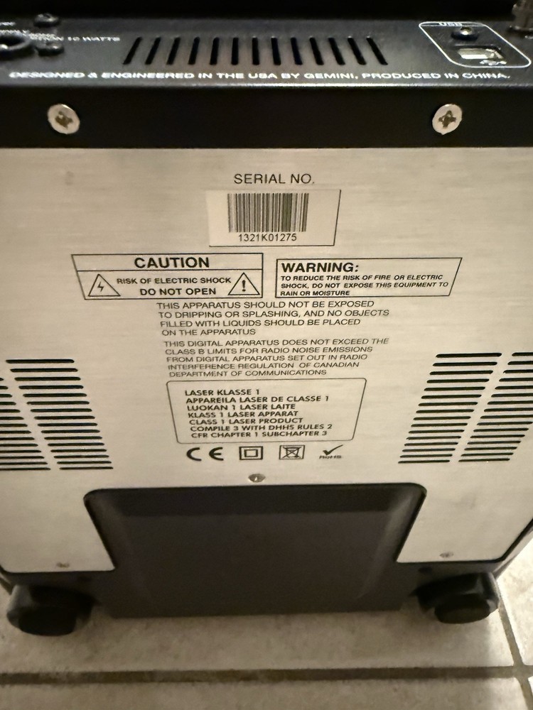 Gemini CDJ-700 Media Player CD/MP3/SD/USB Midi Professional Loop Slip Tested