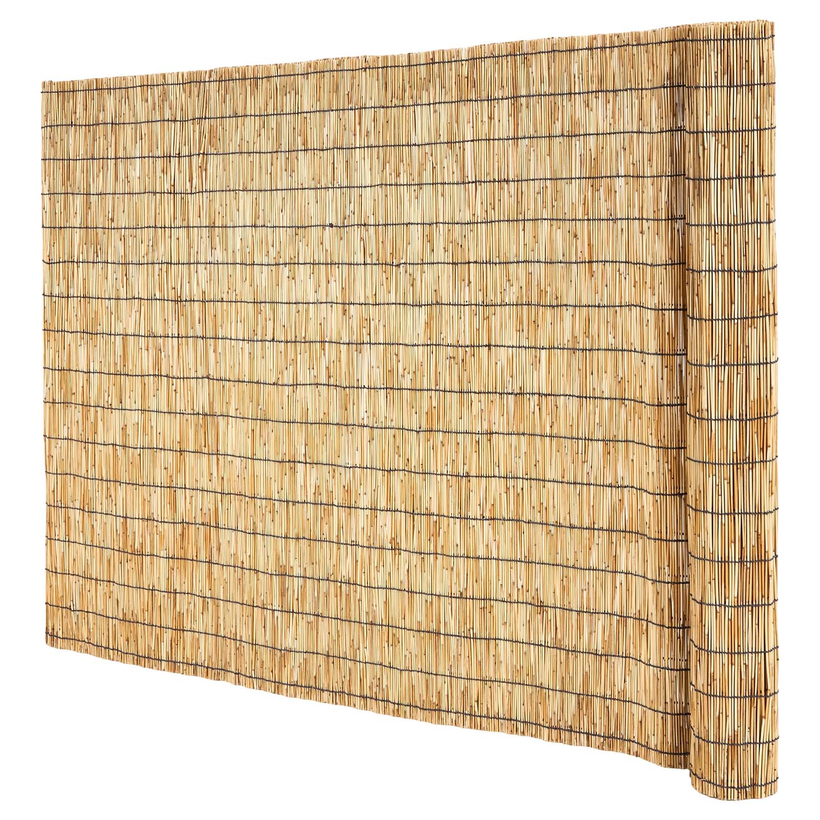 VEVOR Natural Reed Fencing Fence Panel 4 ft x 16.4 ft 2 Pack Privacy Screen Roll