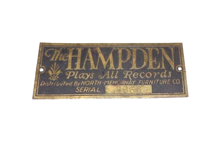 HAMPDEN DISC PHONOGRAPH TAG