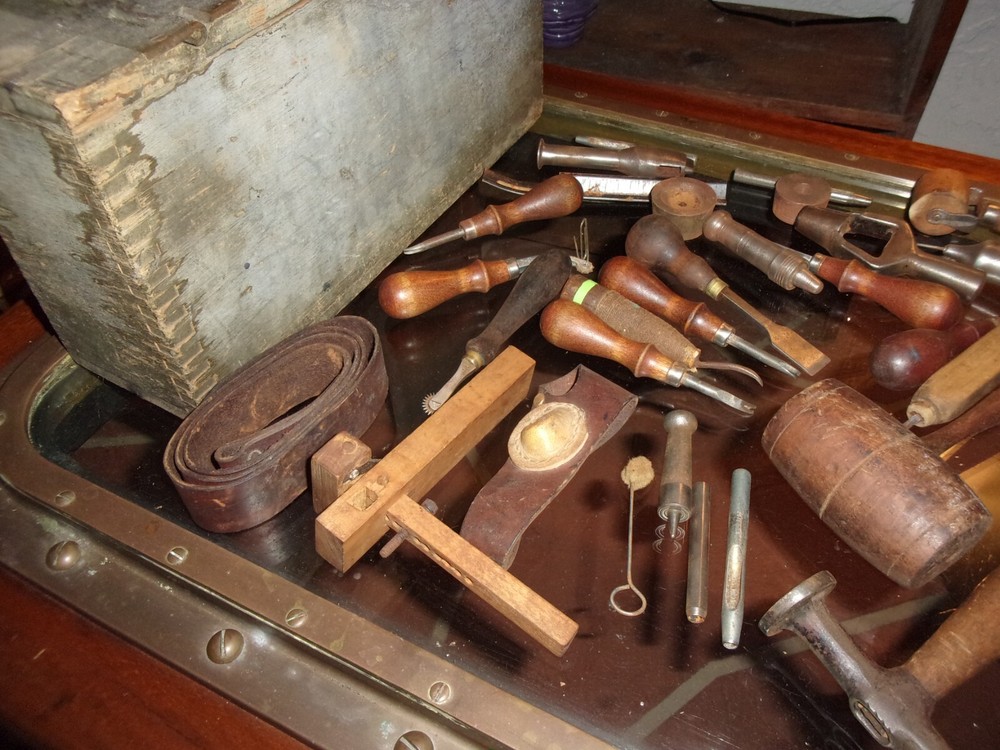 Antique Sailmakers shipwright shipbuilding tool kit