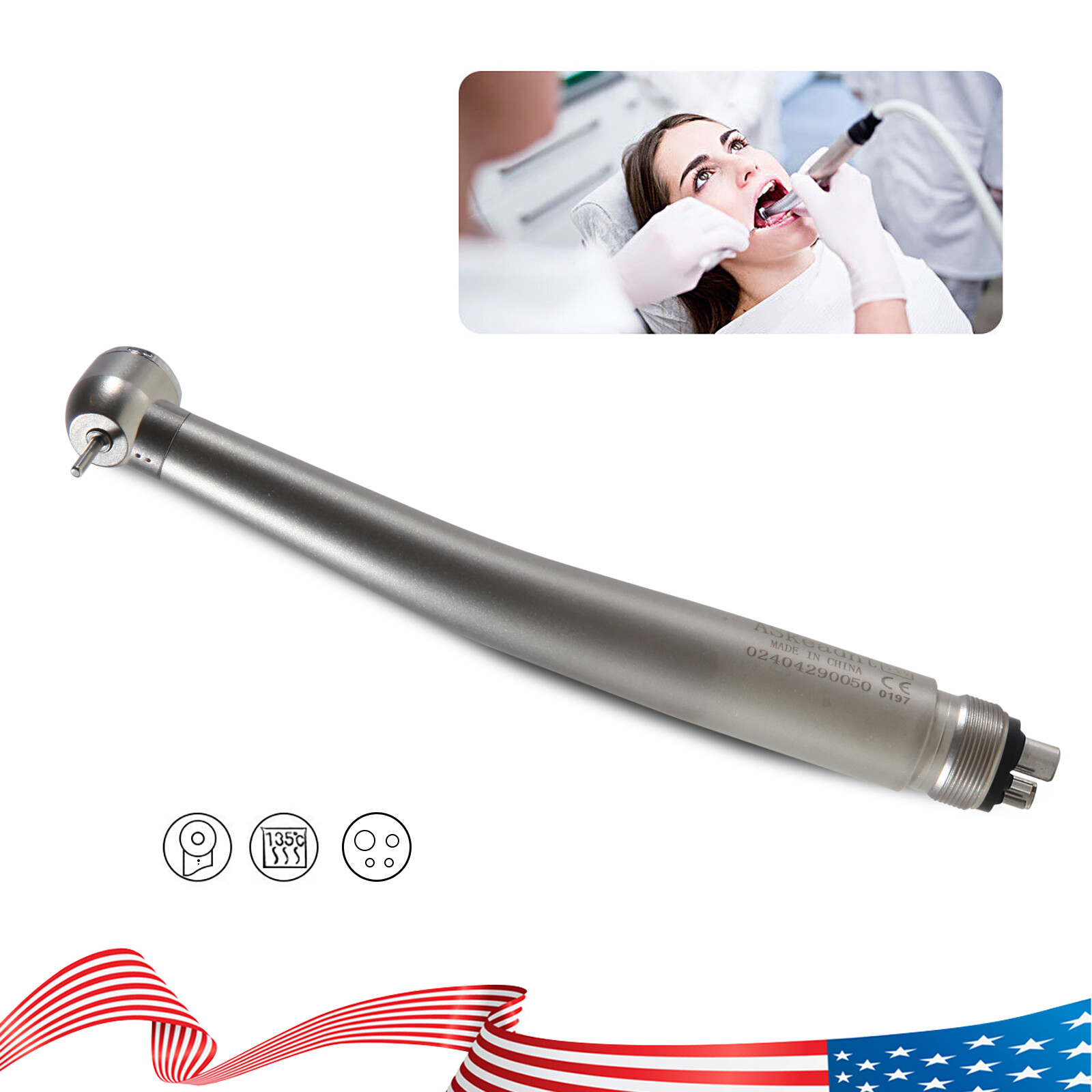 10 PCS Dental High Speed Handpiece Push Button Turbine 4 Hole NSK Pana Max Style