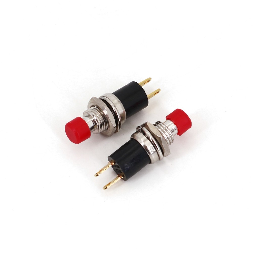 5Pcs Red PB05A 7mm 2Pin Latching ON-OFF Normally Open Mini Push Button Switch